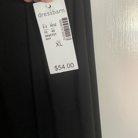 Black cocktail dress with pearl and crystal details. New with tags! XL - Picture 2 of 6